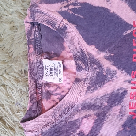 Jesus Piece hardcore band 2XL Comfort Colors tee - bleach tie dye - Picture 3 of 3